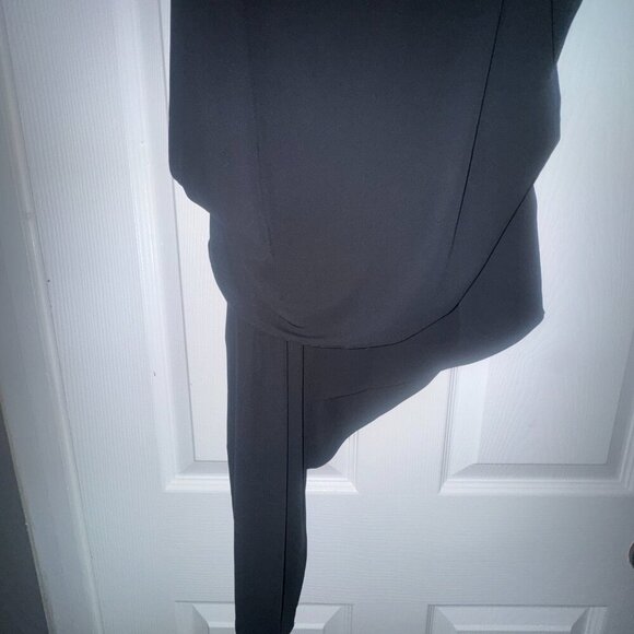 โจ Express Black Draped Asymmetrical Top | XL | NWT โจ - Picture 3 of 7